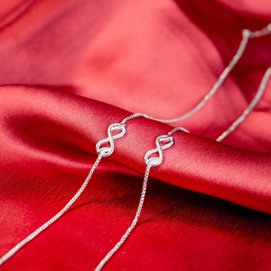 Infinity Grace Silver Anklet