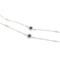 Celestial Evil Eye Charm Silver Anklet