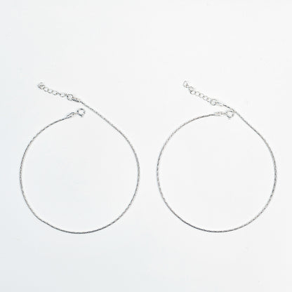 Classic Minimal Silver Chain Anklet