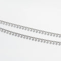 Crystal Teardrop Fringe Silver Anklet