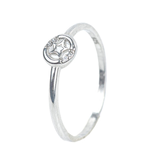 Celestial Star 925 Silver Zircon Ring