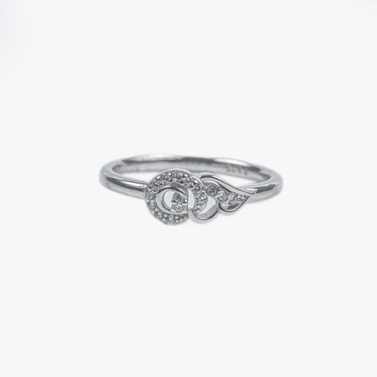 Infinity Swirl 925 Sterling Silver Zircon Ring