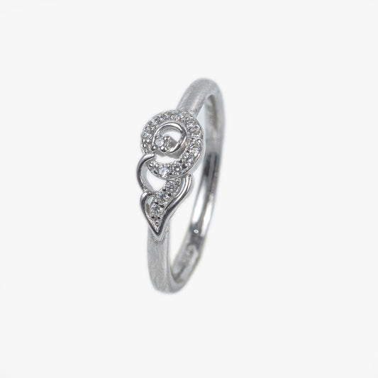 Infinity Swirl 925 Sterling Silver Zircon Ring