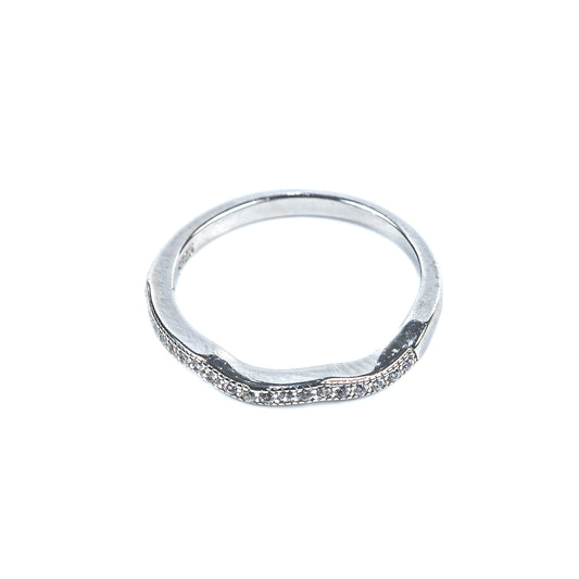 Wave-Line Zircon 925 Silver Ring – Minimal Sparkle Band