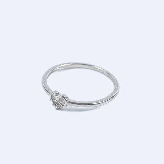 Delicate Heart Sparkle 925 Silver Ring – Minimal Zircon Love Design