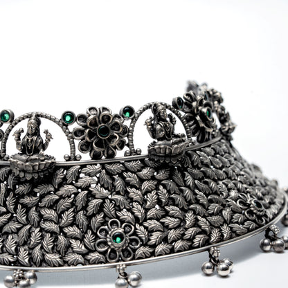 The Heritage Leaf Oxidized Choker Set