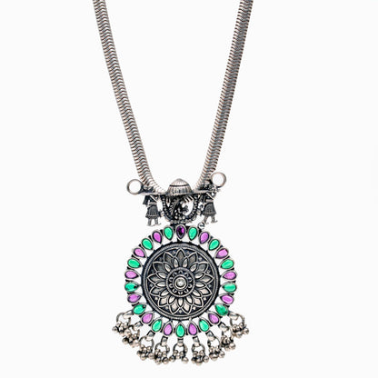 Heritage Kundan Chakra Pendant Necklace