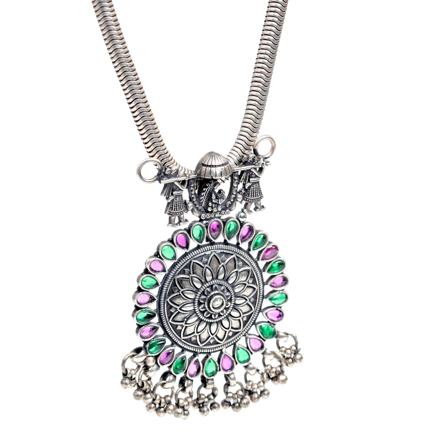 Heritage Kundan Chakra Pendant Necklace