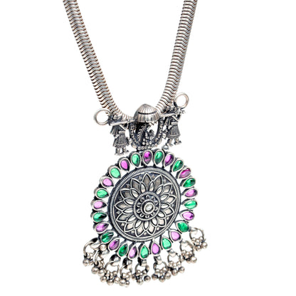 Heritage Kundan Chakra Pendant Necklace