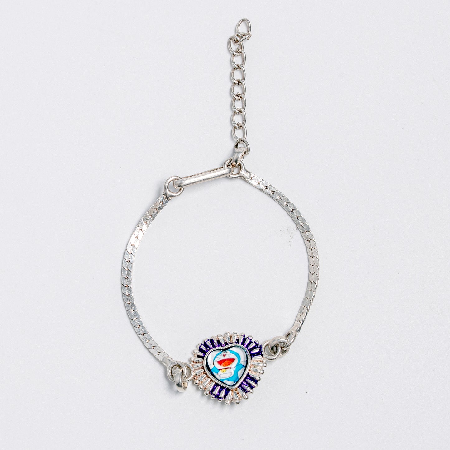 Silver Heart Charm Bracelet for Women | Colourful Enamel Heart Design in 925 Silver