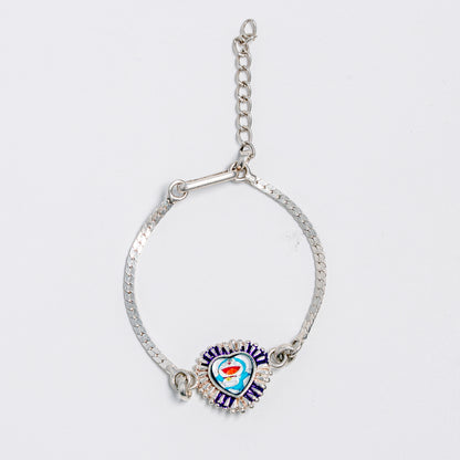 Silver Heart Charm Bracelet for Women | Colourful Enamel Heart Design in 925 Silver