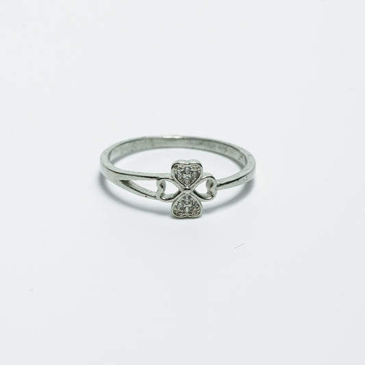 Lucky Clover Heart Ring