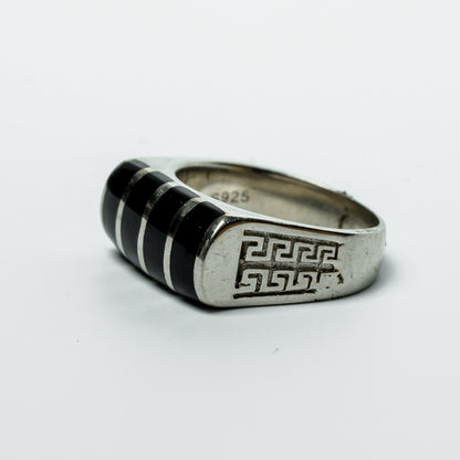 The Aztec Inlay Statement Ring