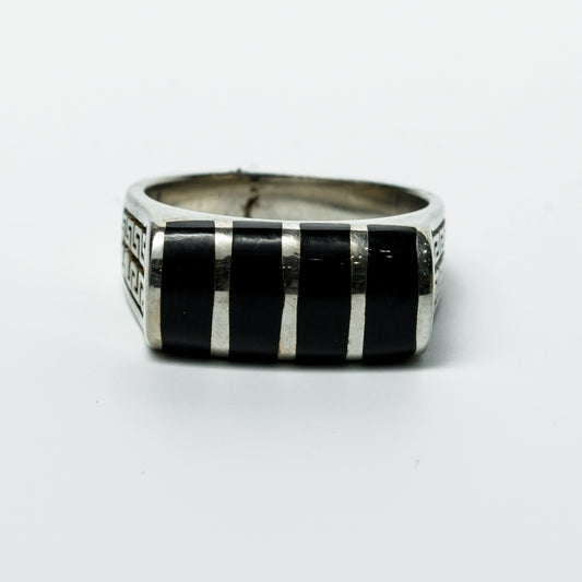 The Aztec Inlay Statement Ring