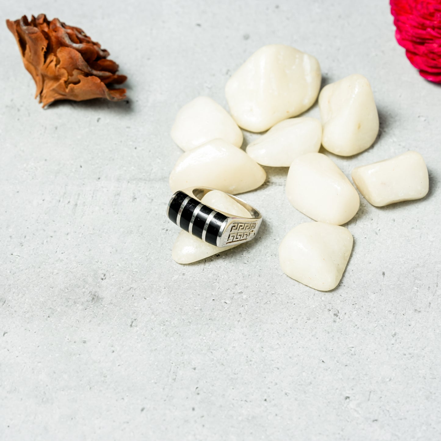 The Aztec Inlay Statement Ring