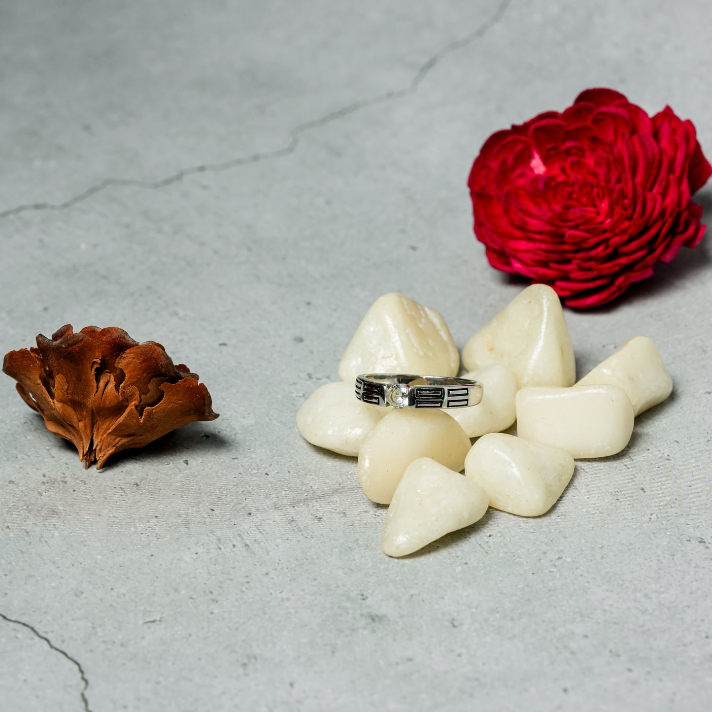 Modern Bar Inlay Solitaire Ring