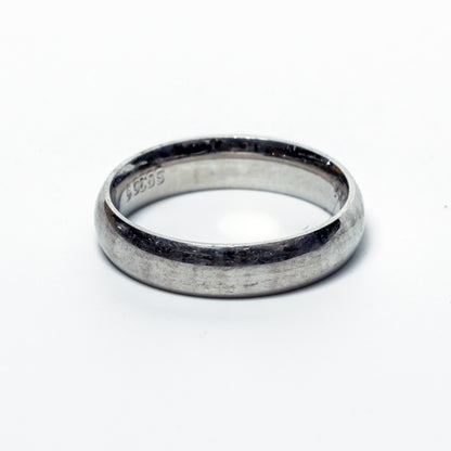Classic Polished Silver Comfort Band Ring for Women