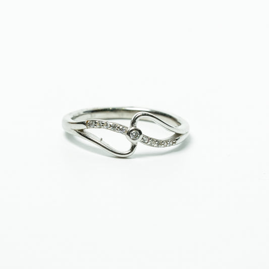 Elegant Infinity Twist Silver Ring for Women