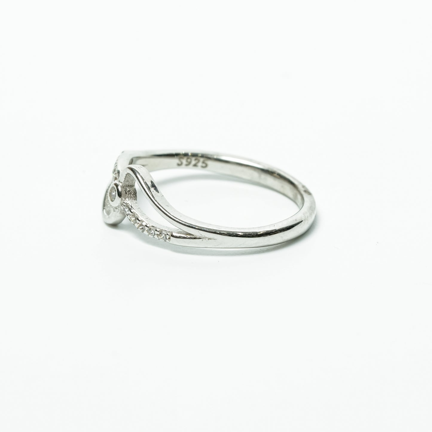 Elegant Infinity Twist Silver Ring for Women