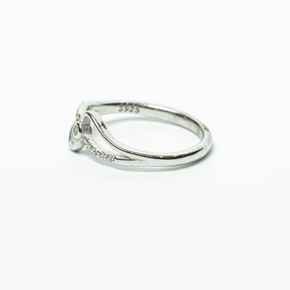 Elegant Infinity Twist Silver Ring for Women