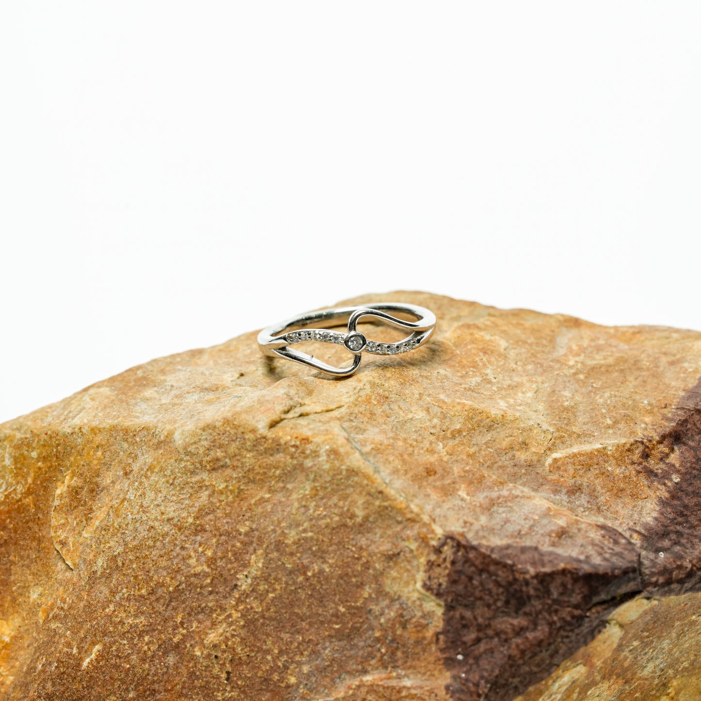 Elegant Infinity Twist Silver Ring for Women