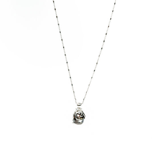 Midnight Pearl Vine Pendant Necklace