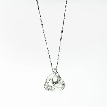 Luna Pearl Embrace – 925 Sterling Silver Pearl Pendant Necklace