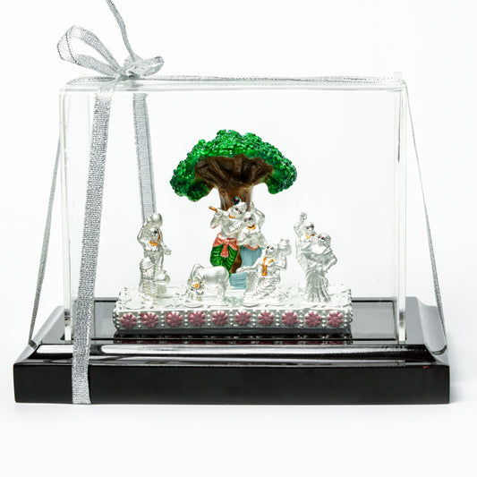 Krishna Leela Idol with Acrylic Display Case