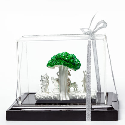 Krishna Leela Idol with Acrylic Display Case