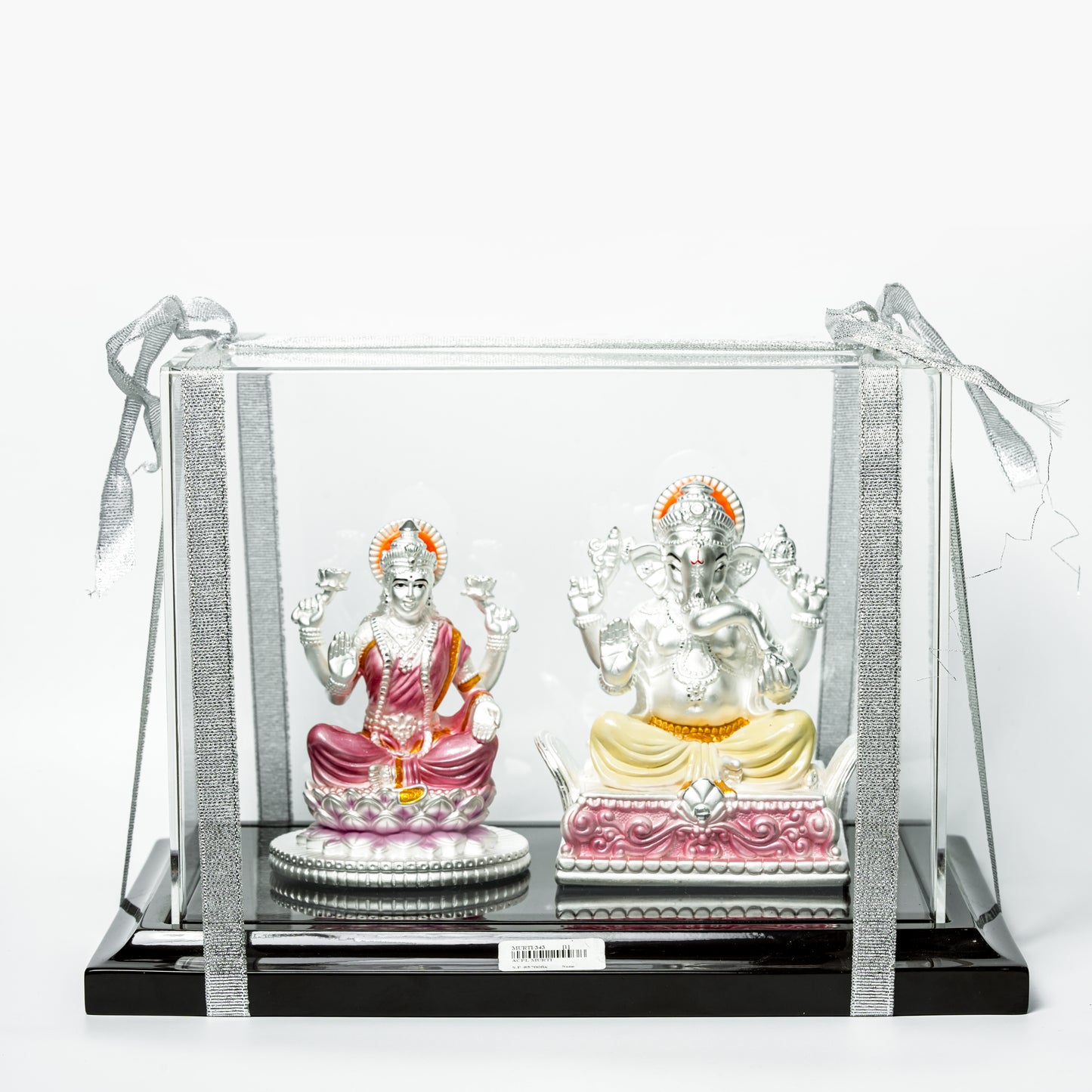 Lakshmi & Ganesh Idol Set with Premium Acrylic Display Case