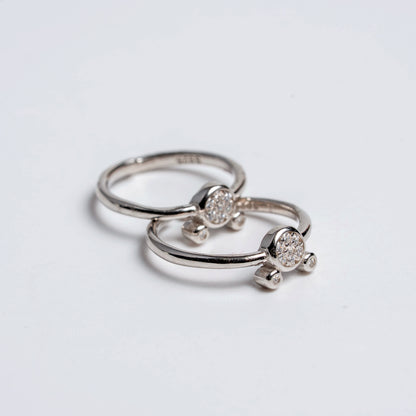 Silver Adjustable Toe Ring Pair for Women | Elegant Everyday Wear (Set of 2)
