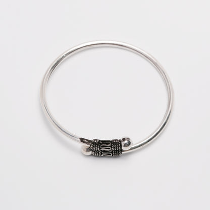 Minimal Silver Bangle Bracelet – 925 Sterling Silver Everyday Wear