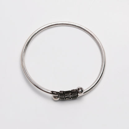 Minimal Silver Bangle Bracelet – 925 Sterling Silver Everyday Wear