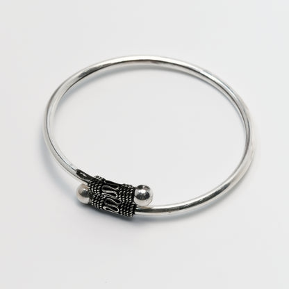 Minimal Silver Bangle Bracelet – 925 Sterling Silver Everyday Wear