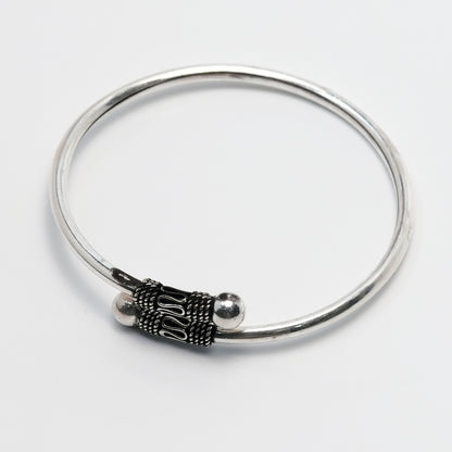 Minimal Silver Bangle Bracelet – 925 Sterling Silver Everyday Wear