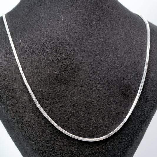 Flat Box Silver Chain