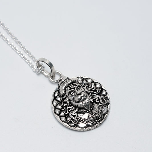 Majestic Lion Face Silver Pendant