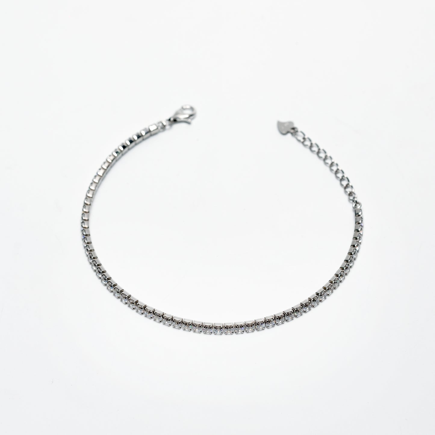 Classic Diamond-Style Silver Tennis Bracelet