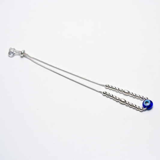Blue Evil Eye Silver Bracelet