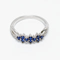 Midnight Bloom Infinity Silver Ring