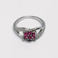 Blush Bloom Infinity Silver Ring