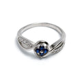 Blue Blossom Infinity Silver Ring