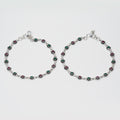 Royal Ruby & Emerald Stone Anklet Pair