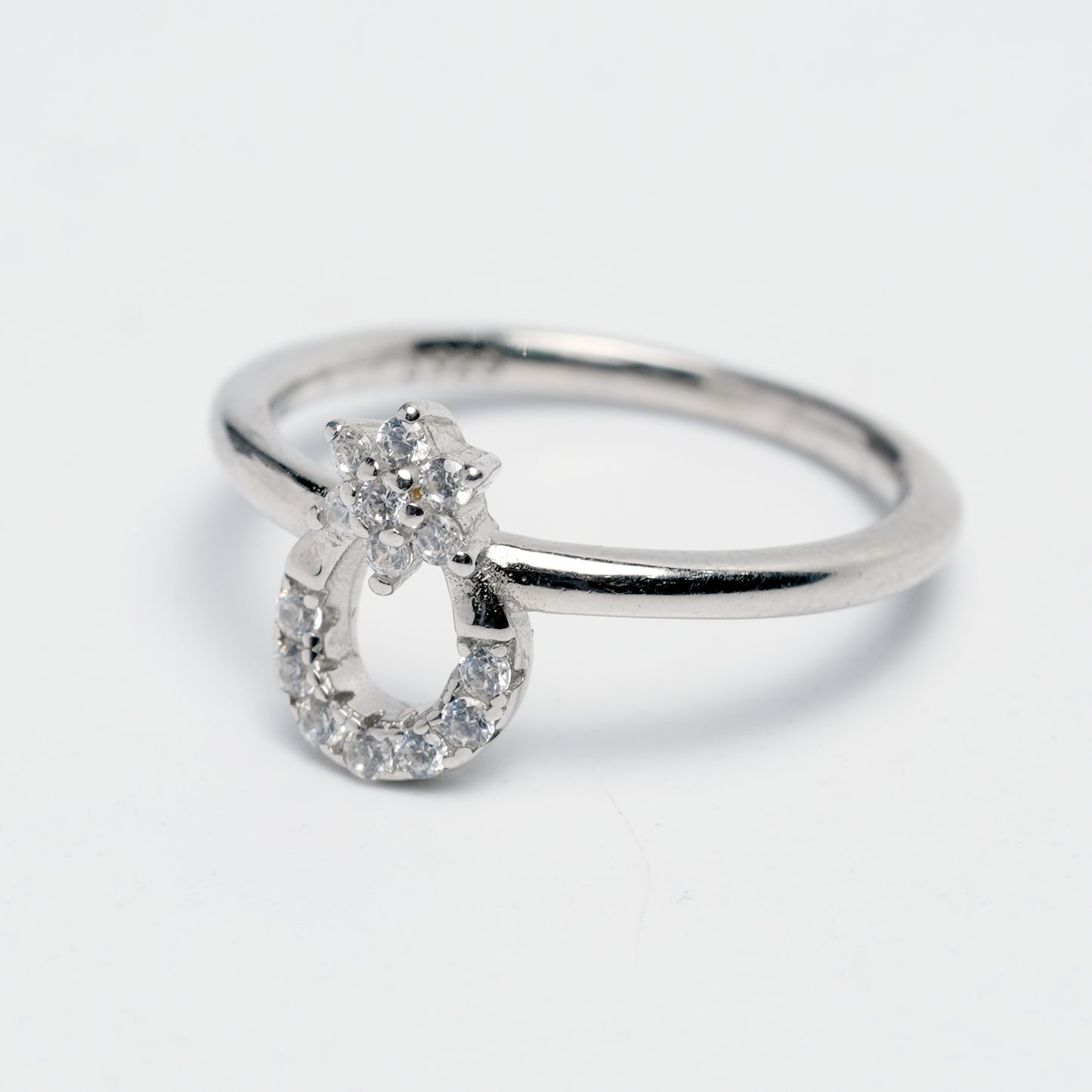 Floral Halo Drop Ring