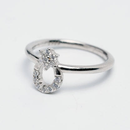 Floral Halo Drop Ring