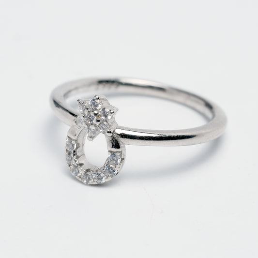 Floral Halo Drop Ring