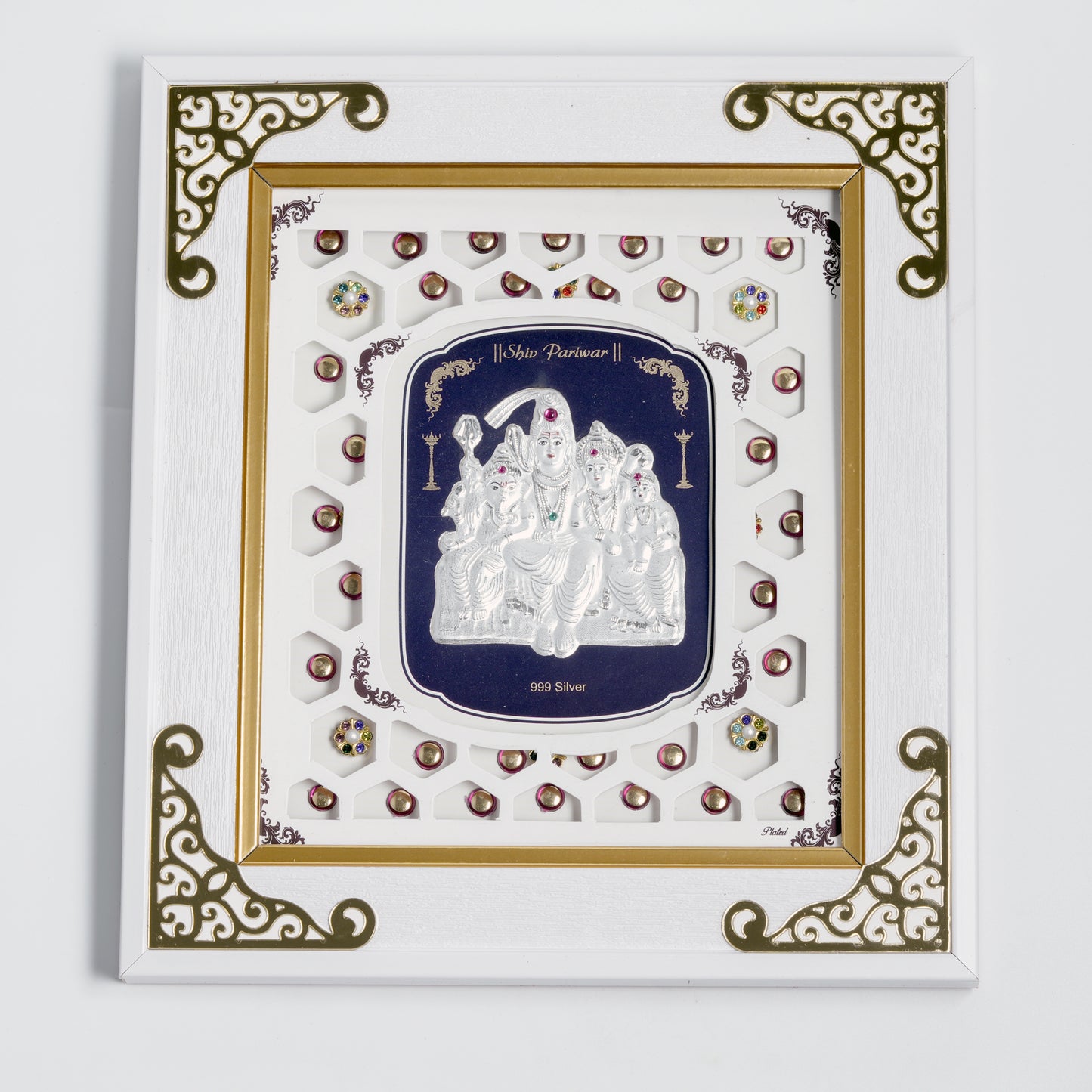 Shiv Parivar Divine Frame – Lord Shiva Family Spiritual Wall Décor