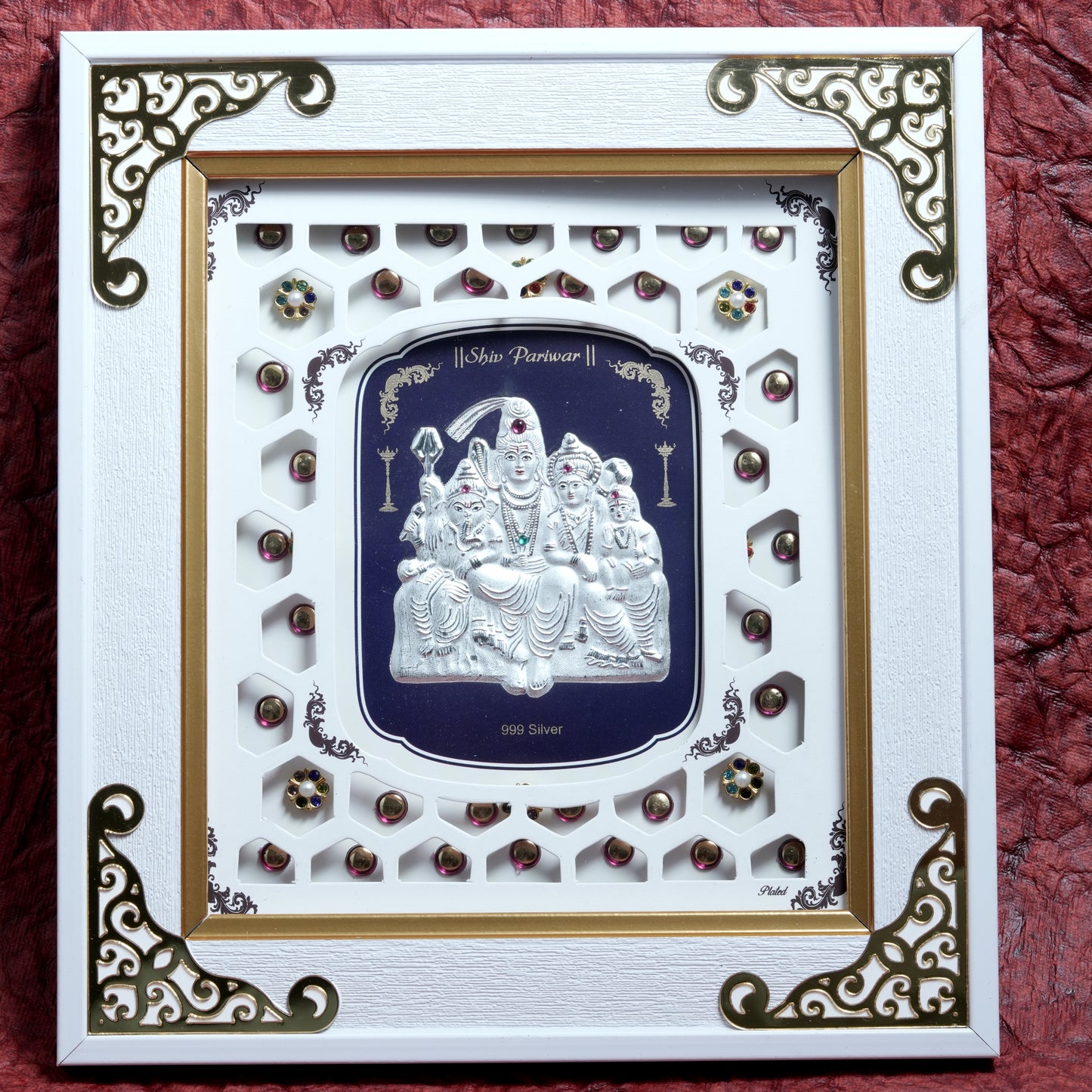 Shiv Parivar Divine Frame – Lord Shiva Family Spiritual Wall Décor