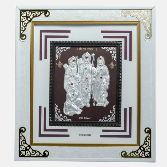 Ram Darbar Framed Wall Art – Lord Ram, Sita, Lakshman & Hanuman