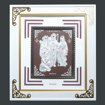 Ram Darbar Framed Wall Art – Lord Ram, Sita, Lakshman & Hanuman